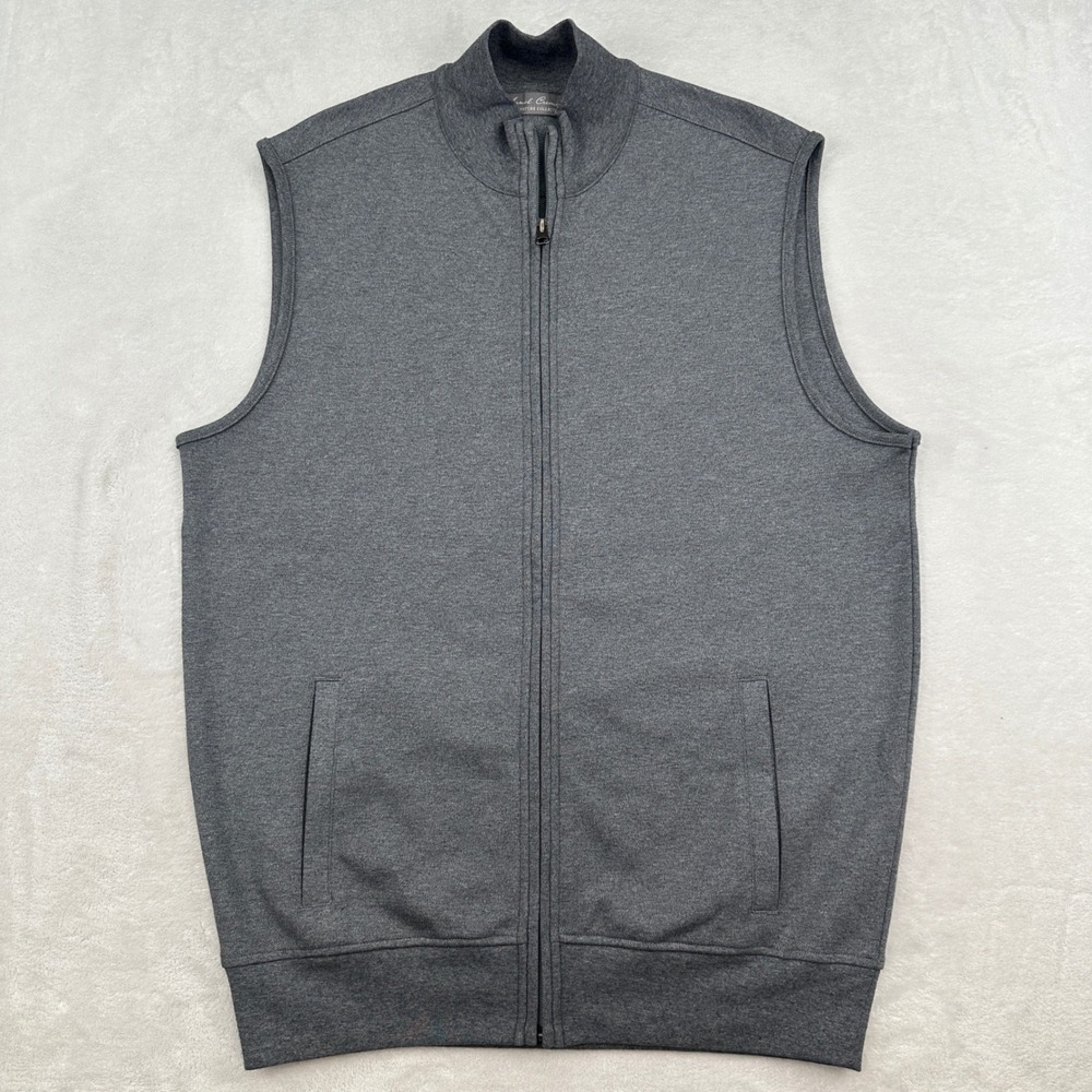 Daniel Cremieux  Signature Collection 100% Pima Cotton Gray Full Zip Medium Vest